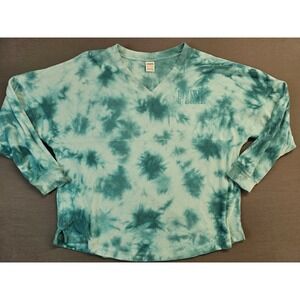 PINK Victoria's Secret Tie Dye Fleece V Neck Long Sleeve Tunic Top XL